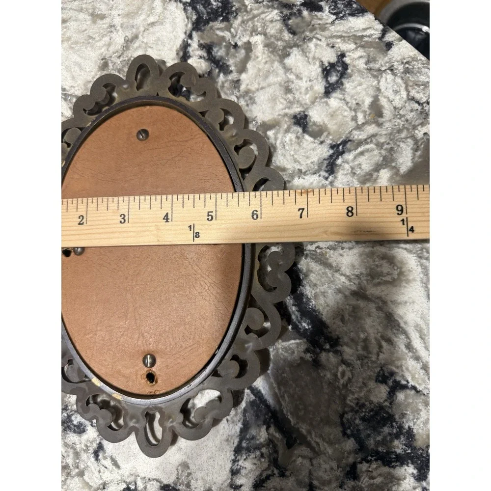 Vintage Ornate Gold Oval Wall Mirrors Set of 2 Small Accent Decor Pair